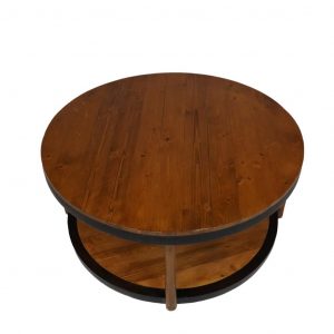Set of 3 Circular Wooden Tables