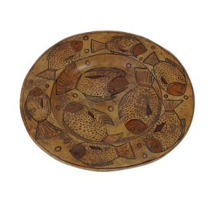 Antique Brown Fish Dish