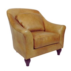 Cozy Solitude Brown Leather Sofa