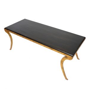 Wooden Table with Gorgeous Gold Legs