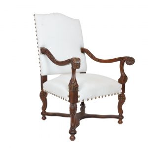 White Chair with Antique Details