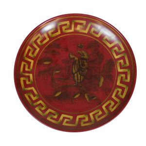 Exquisite Antique Red Plate