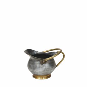 Small Size Antique Silver Jug with Gold Details