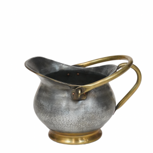 Large Size Antique Silver Jug with Gold Details