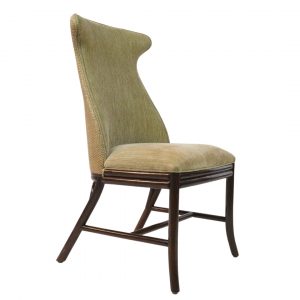 Contemporary Chair with Wicker Fabric Back