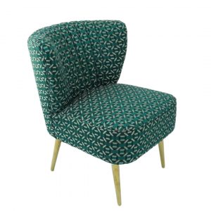 Single Person living Chair with Green patterns