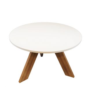 Wooden Circular Dining Table with a Modern Design